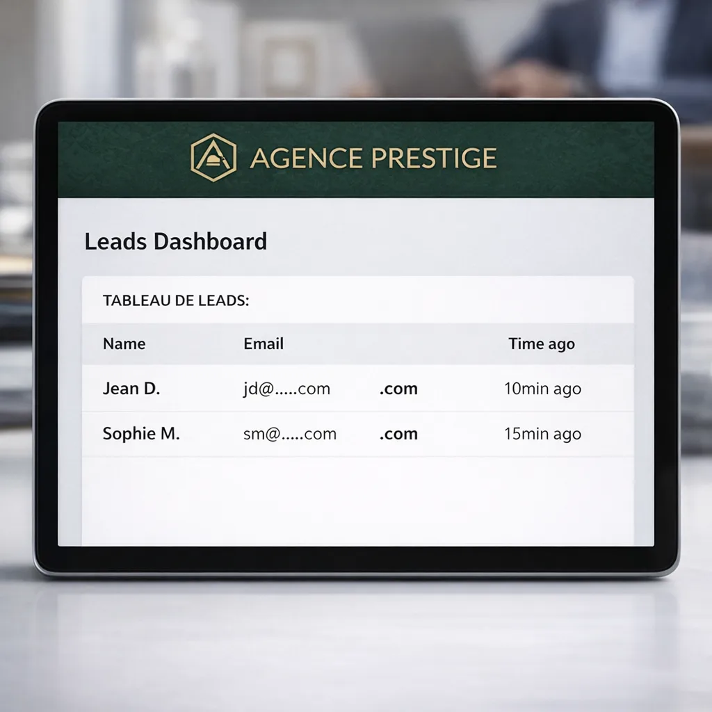 Tableau de bord de gestion des prospects — marque blanche CapLens