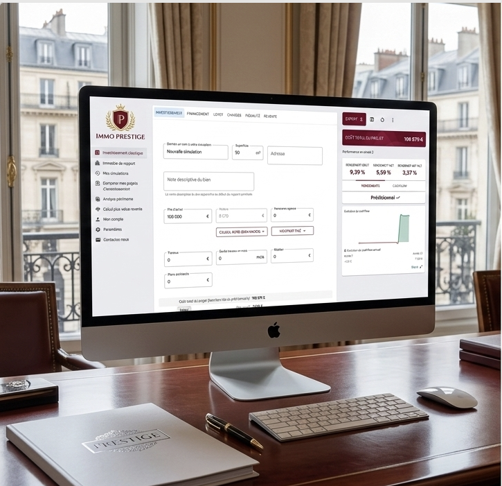 Plateforme CapLens déployée sous marque blanche pour un cabinet immobilier